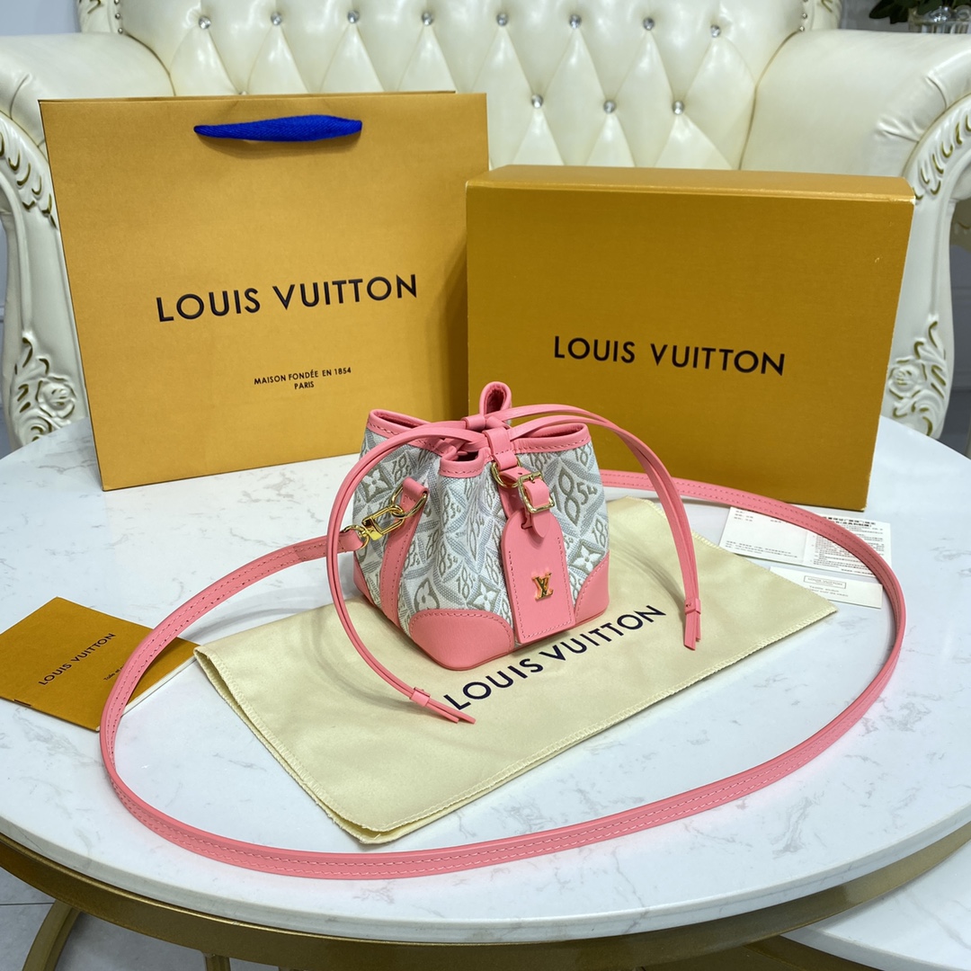 Louis Vuitton Since 1854 NOE PURSE Handbag M81112 Ecru Beige/Pink